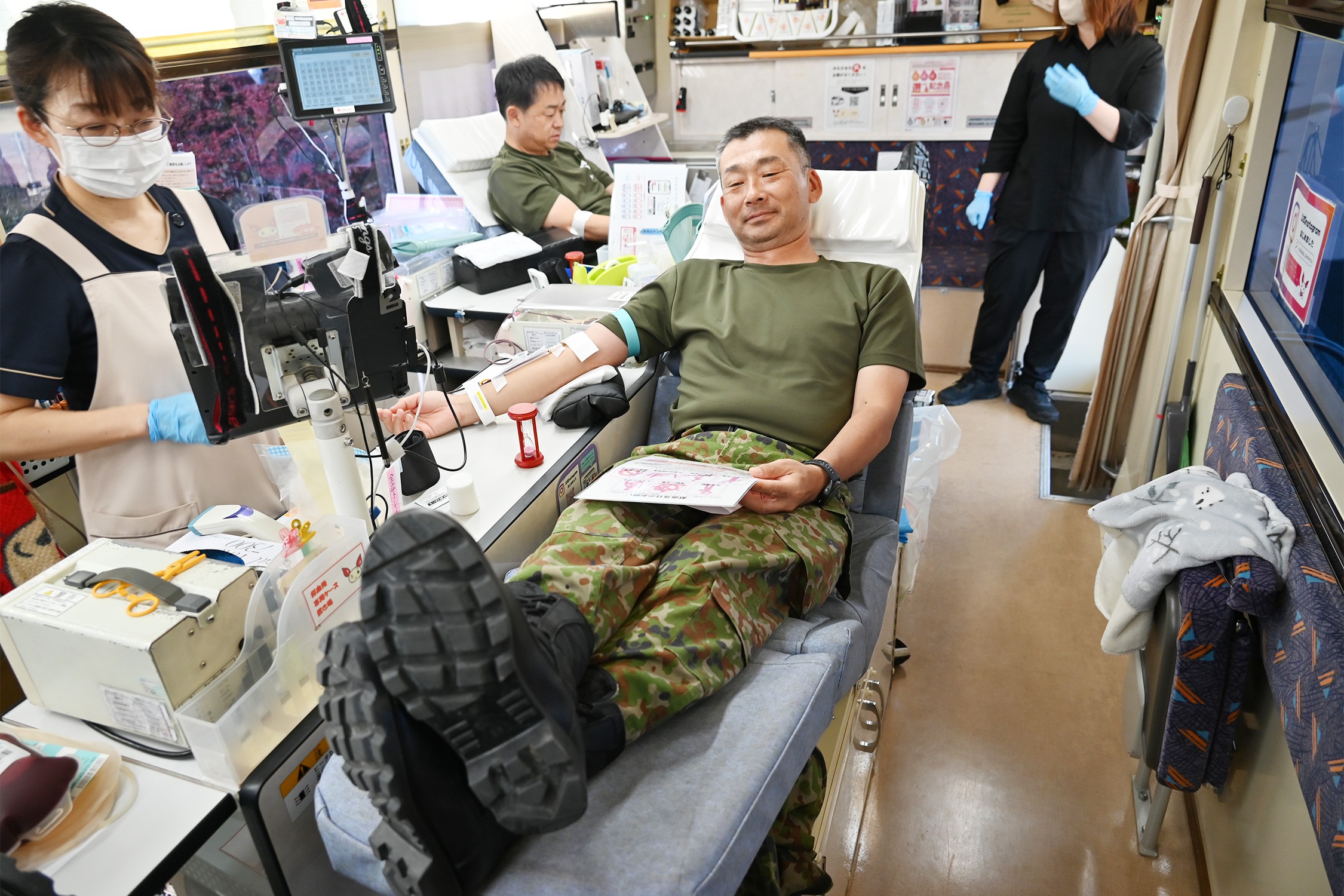 全血液型不足に応える 隊員131人が献血参加｜北千歳駐屯地